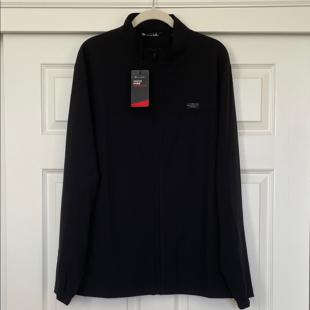 NWT TravisMathew Crystal Cove 2.0 Black Athletic Technical Golf Jacket Men's XL